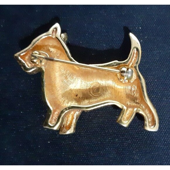 Swarovski Crystal Pin Brooch Scottish Terrier Scottie Dog black clear SCOTTY - Picture 2 of 5